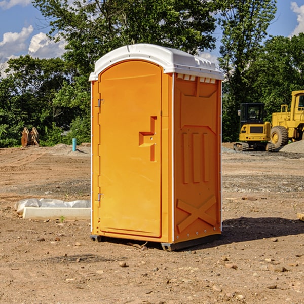 how often are the porta potties cleaned and serviced during a rental period in Chase City